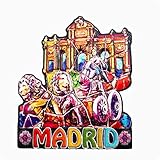 Tamaño: consulte la imagen. Madrid España imán de nevera 3D artesanía recuerdo resina imanes refrigerador colección regalo de viaje