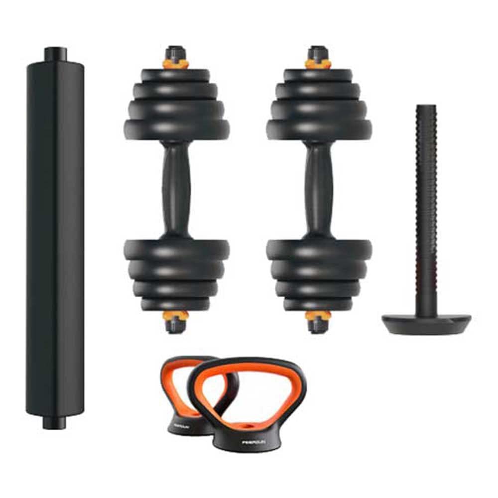 FED ORMANC30V2 Kit Mancuernas V2 + Barra + Pesa Rusa 30kg Xiaomi FED, 30kg, Modulables, Multifunción, Empuñadura ergonómica