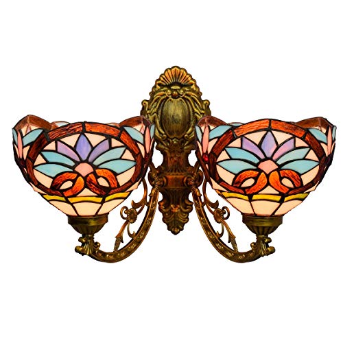 Single Head British Creative Corridor Double Head Wall lamp Baroque Stained Glass Living Room Dining Room Glass lamp