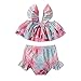 GOUWUCHE Maillot de bain 2 pièces pour enfant fille - Couleur : bleu, Rose, 12 mois