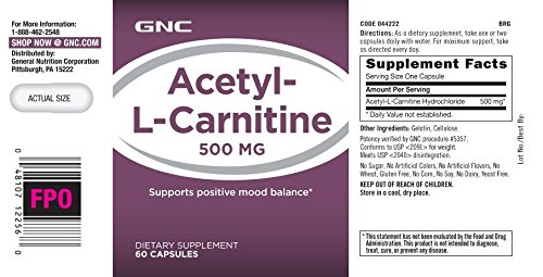 gnc acetyl l carnitine 500 Gnc Acetyl L Carnitine 500 Mg