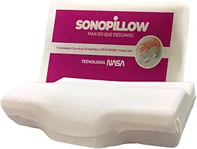 Travesseiro Cervical Ortopédico Ergobasic Sonopillow® - O Melhor Para Dor No Pescoço E Coluna Nasa Com Carvão Ativado Relax. Inteligente Anti Ronco E Apneia