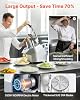 Procesador de alimentos comercial VEVOR de 550W, cortador eléctrico de verduras con 6 cuchillas | 2 orificios de alimentación, 1600 RPM, procesador de verduras de acero inoxidable, cuchilla intercambiable, desmenuzado de 3mm/4mm/7mm y rebanado de 2mm/4mm 8