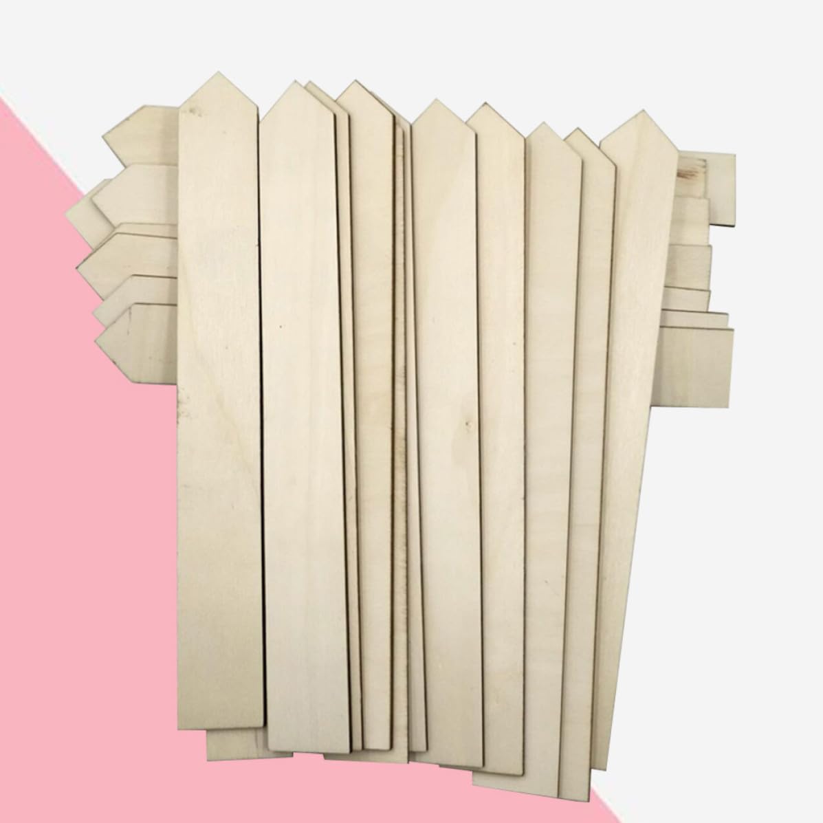 Pièces Étiquettes en Pots en 100 Bois Jardin pour Plantes Maison