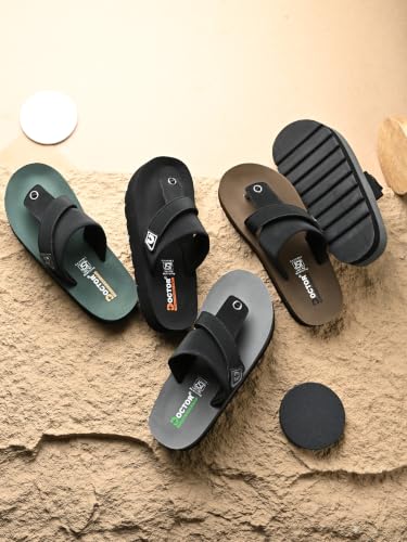 DOCTOR HEALTH SUPER SOFT Men's Black Flip Flops - Image 6