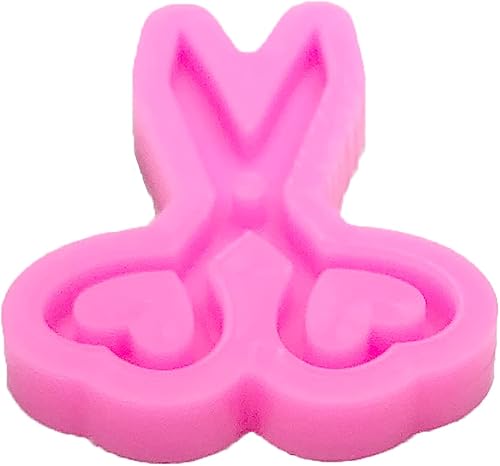 Miniatura 4 de 2 piezas de mini tijeras brillantes brillantes con forma de silicona para sastre DIY llavero de arcilla polimérica colgante de resina epoxi