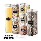 ✅MULTIFUNKTIONAL: Aufbewahrungsbox Küche eignet sich sehr gut zur Aufbewahrung von Trockenfutter wie Nudeln, Mehl, Zucker, Reis, Nüssen, Bohnen, Müsli, Snacks, Tiernahrung usw. Es kann Ihnen auch helfen, Flüssigkeiten wie Wasser, Saft zu verwenden. Verschließen Sie den Deckel fest, damit Sie sich keine Sorgen über Leckagen machen müssen.