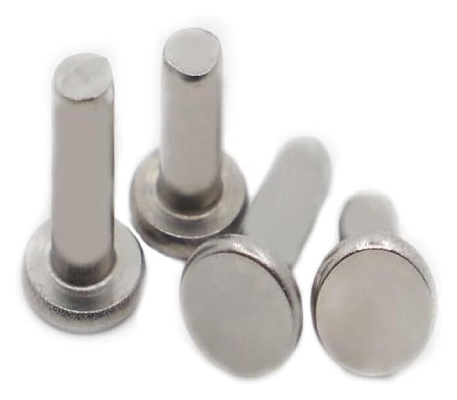 Round Head Bolts, Flat Head Aluminum Rivets5/10/20/50pcs M2 M2.5 M3 M4 M5 M6 GB109 Flat Round Head Solid Rivet Self Plugging Knock-on Rivet Nail Bolts 304 Stainless Steel(M2.5 50pcs,10mm)