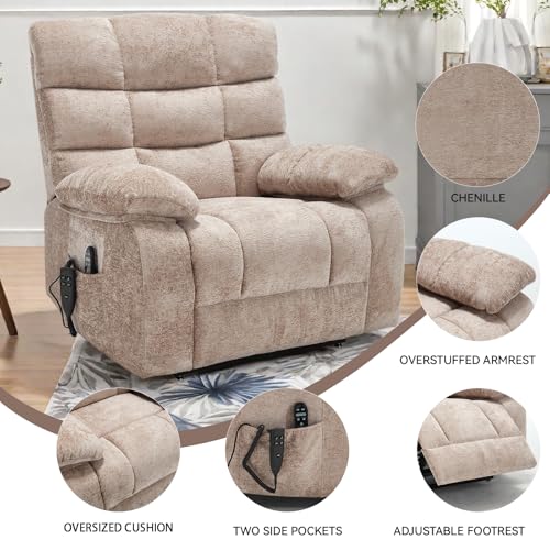 Sillón Plegable Chenille Beige miniatura 7