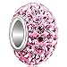 CharmsStory 925 Sterling Silver Pink Birthstone Charms Swarovski Elements Crystal Sale Bead Fit Pandora Chamilia Bracelet