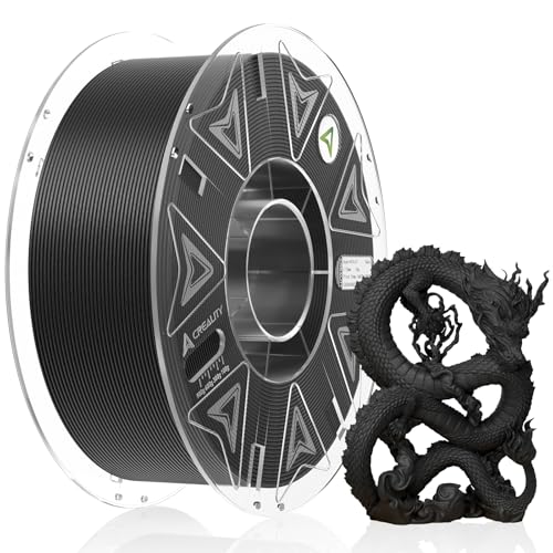 Official Creality Hyper PETG-CF (Carbon Fiber) Filament 1.75mm, High Speed Hyper PETG-CF 30-300mm/s 3D Printer Filament, Dimensional Accuracy +/-0.02mm, 1KG Spool Black, Fit Most FDM 3D Printers