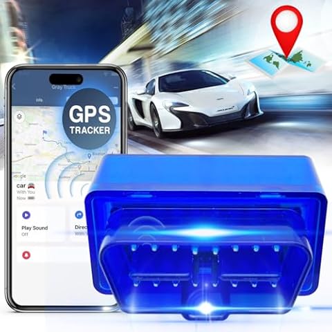 kuwikfule Car GPS Trackers Real-time Vehicle Tracker No Subscription, Car GPS Locator Work with Apple Find My, Vehicle Tracking Device,Global Micro Car Anti-Lost Device,Free OBD for Vehicle Cover