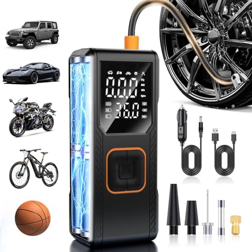 Portable Tire Inflator Air Compressor with Digital Gauge