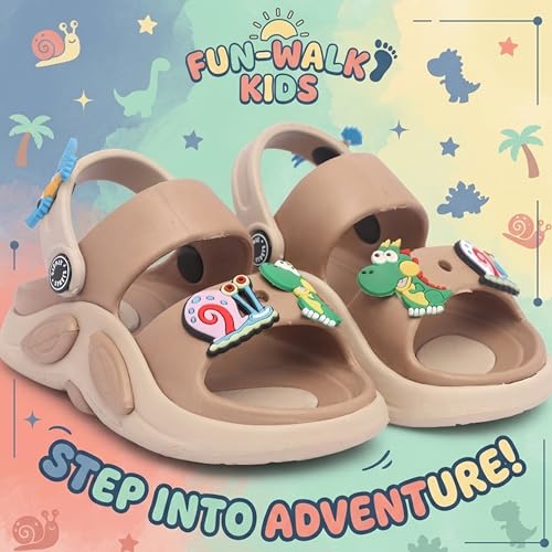 Image of Foot Trends Soft EVA Kids Sandals | Lightweight with Adjustable Strap | Soft Cushioning Sandals for Kids Boys and Girls