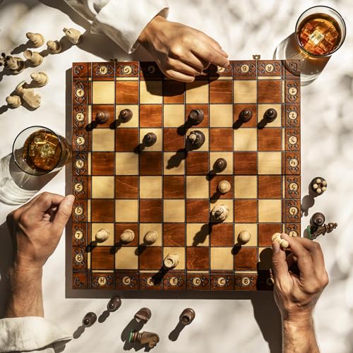 Jeu d'échecs de luxe Senator en bois : le cadeau idéal pour esthètes