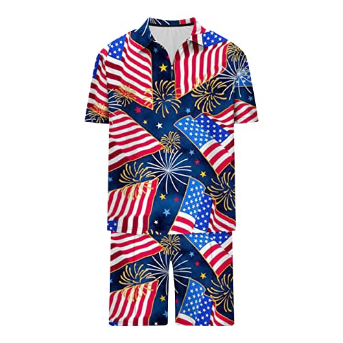 4Th Of July Shirts For Men, America Flag Outfits Short Sleeve Vintage July 4Th Outfit Teen Boys Tie Dye Tees Men Plus Size Fourth Of July T-Shirts Patriotic Shirt American Flag Blue 3Xl #TOP5