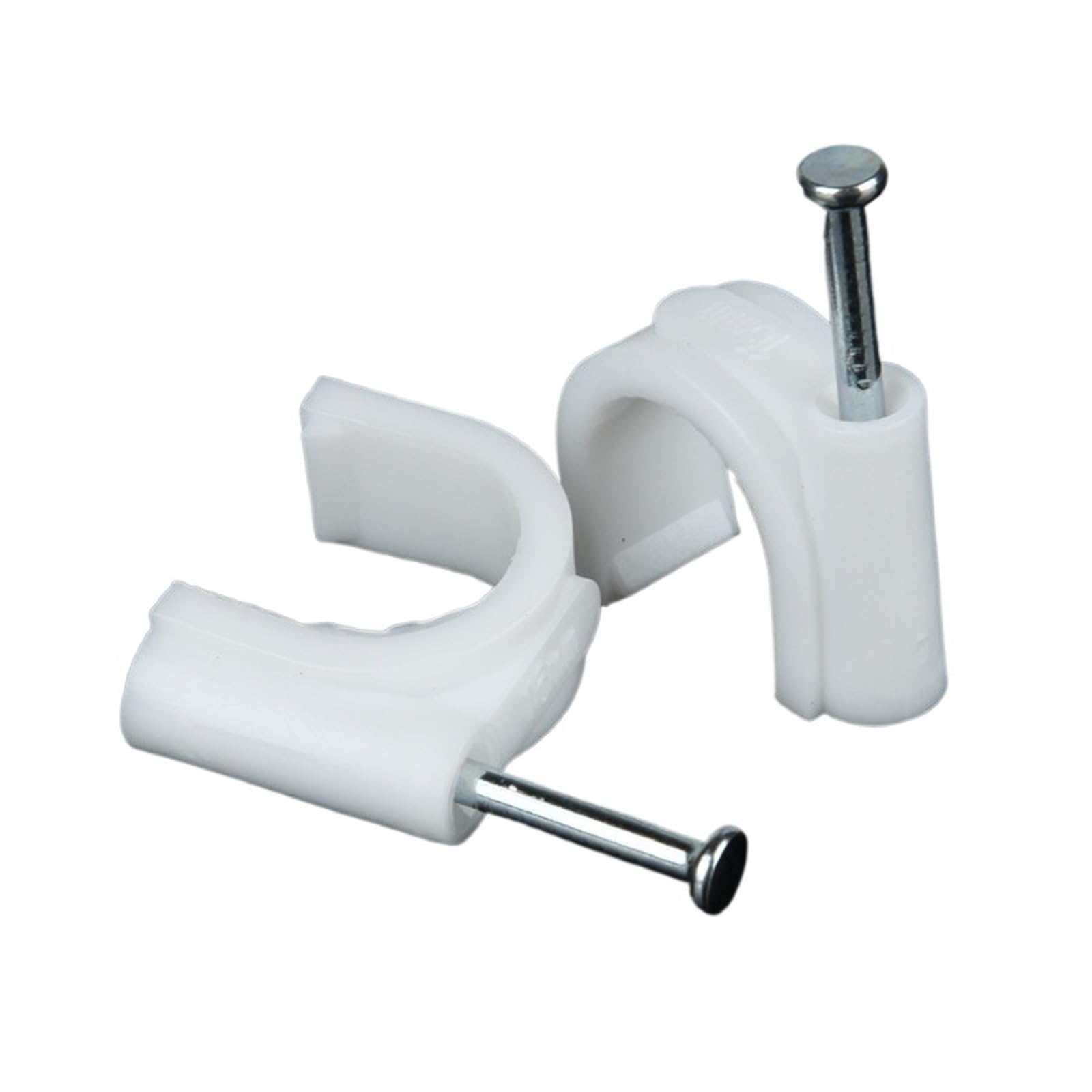 Clips for cables de clavos, 100 piezas, clip for alambre acero, redondo y cuadrado, sujeción plástico 4-10mm(Square 10mm)
