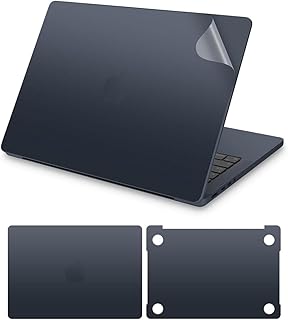 ملصق حماية اير ام 2 (2 في 1)، ستيكر لاصق / علوي / سفلي / لملحقات اير 13.6 بوصة M2 رقاقة A2681 2023 2022 - ميدنايت