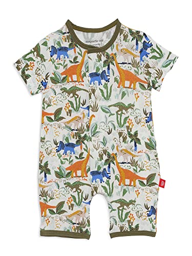 Image of Magnetic Me Easy-Close Silk Soft Modal Baby Romper One-Piece Outfit