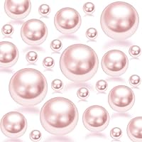 Vista 35 de 150 cuentas de perlas de imitación pulidas en crema sin agujeros para decoración de relleno de jarrones, rellenos de perlas de plástico