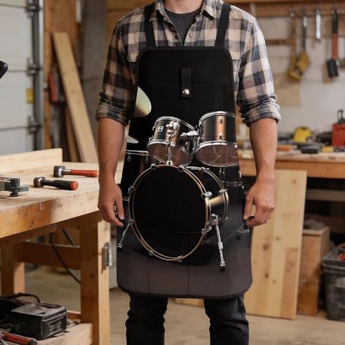 Delantal de trabajo con 8 bolsillos ajustable unisex miniatura 5