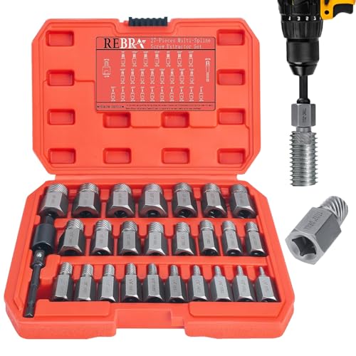 REBRA 27-Pieces Screw Extractor Set, 3/8