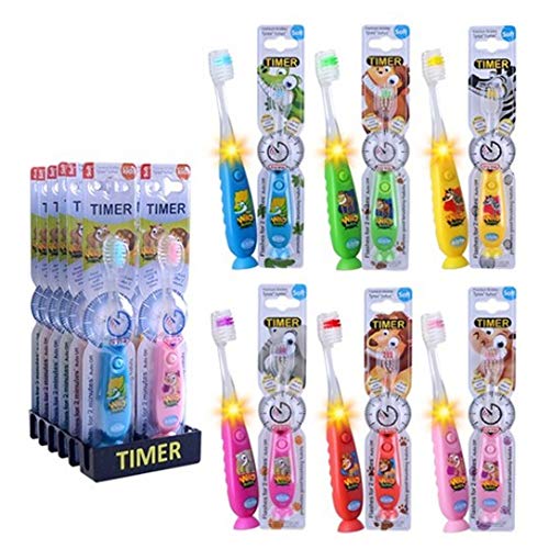 BBrite LED 2 Minute Timer Children's Toothbrush Jungle Friend Brush Light 6EA Set Twinklers by England