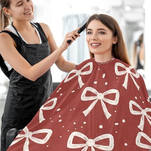 Capa de Corte de Pelo Impermeable Profesional MAOBLYR con Cierre de Botón Ajustable para Estilismo y Peluquería miniatura 7