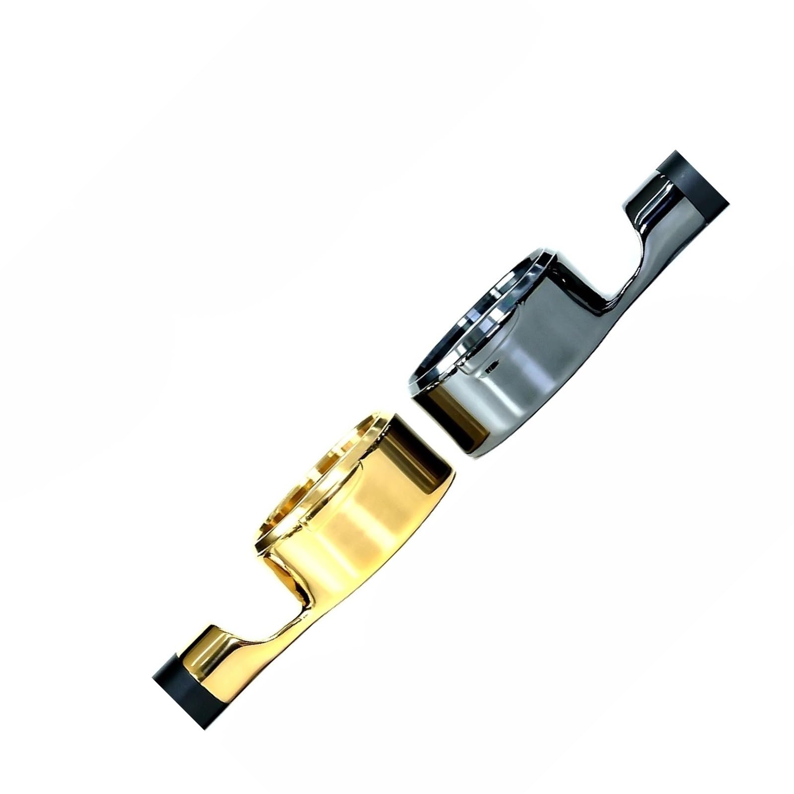 Mango De Portafiltro De Café, Compatible Con MISCHIEF, Mango Sin Fondo Negro Protafiltro 2 Orejas Portafiltro De Café Sin Fondo De Acero Inoxidable De 58 Mm for GRUPO E61(Gold)