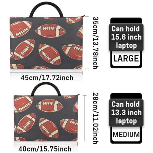Rugby Players Laptop Sleeve with Handle Waterproof Computer Carrying Case2