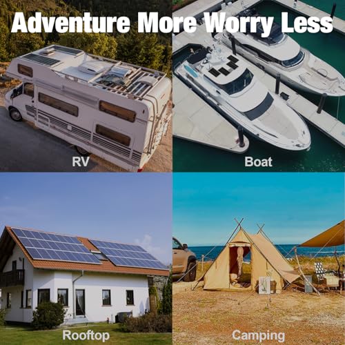 Image of SOLPERK 200 Watt Solar Panels, 2PCS 12V 100 Watt Solar Panel High-Efficiency, 200W Solar Panel for Home, RV, Camping, Marine, Rooftop, Off-Grid Applications