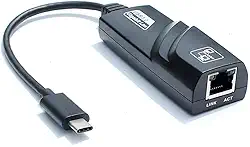 Adaptador de Rede Conversor USB 3.1 TYPE-C para RJ45 10/100/1000 Gigabit Ethernet 1000mpbs TIPO-C