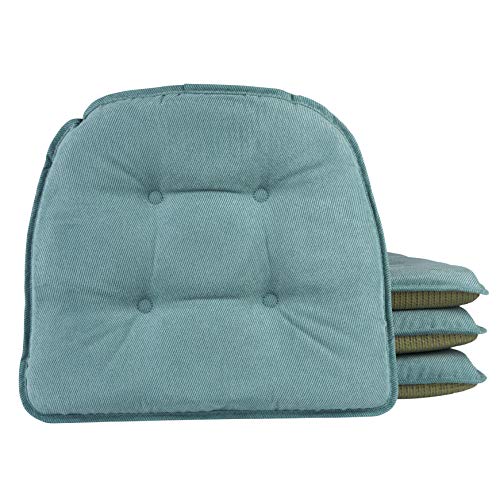 Non-Slip Chair Cushions, Assembled in USA, U-Shaped Skid-Proof Seat Pads for Dining Room, Kitchen, Office, 15"x16"