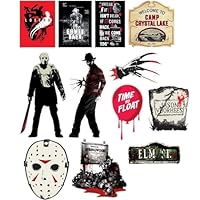 Amscan Friday the 13th and Elm Street Horror Cutouts 12 Pieces