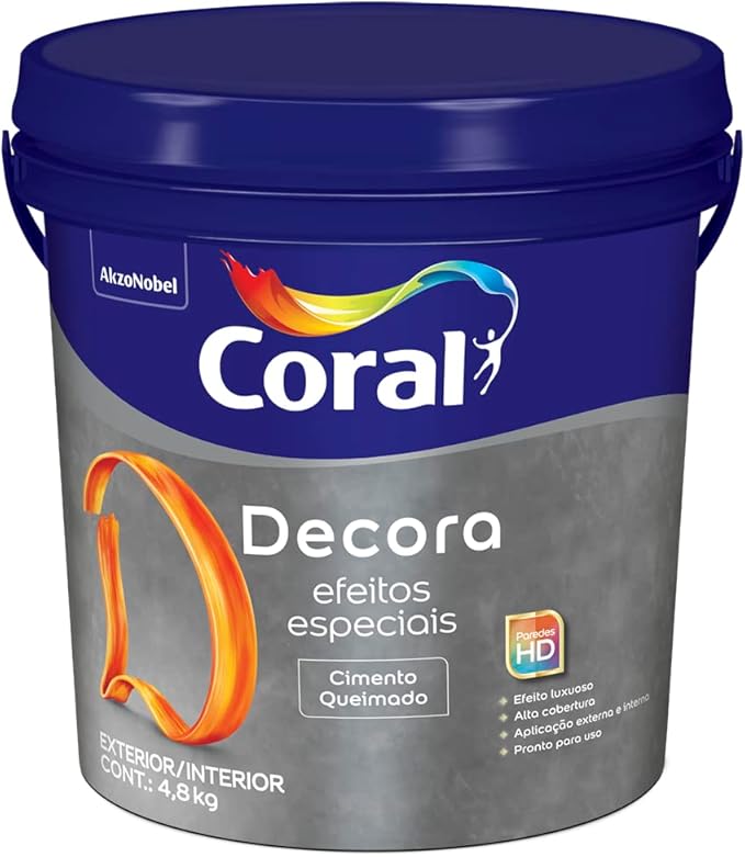 DECORA EFEITOS ESPECIAIS CIMENTO QUEIMADO CULTURA GREGA 4,8KG - CORAL