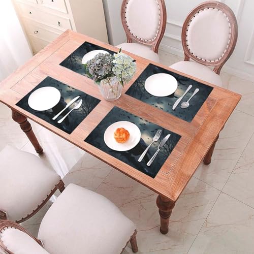 Sets de table thermorésistants Night Crow en vinyle lavable pour une protection de cuisine optimale - 3