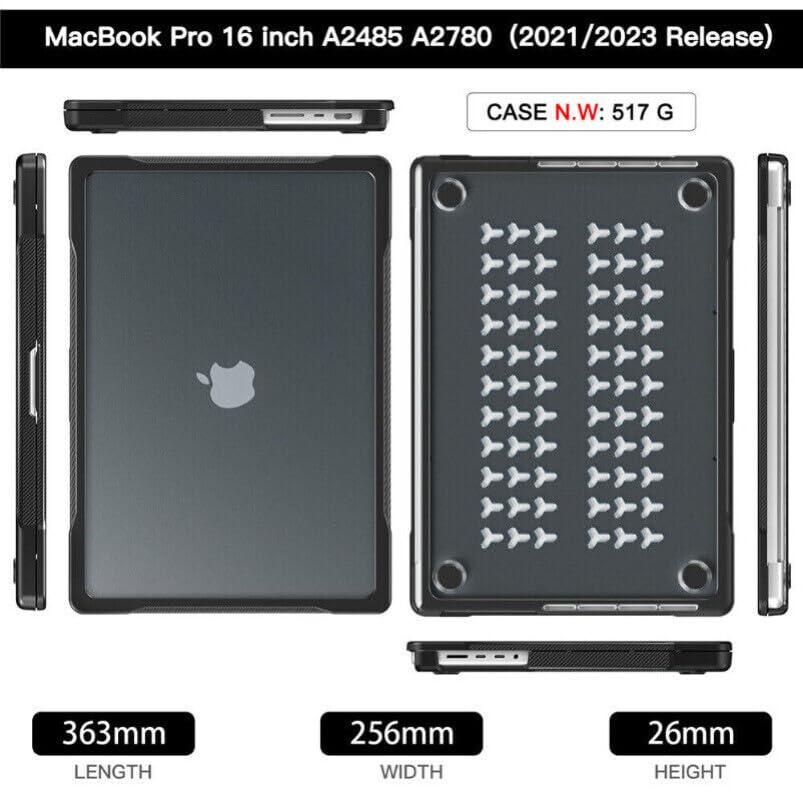 Coque pour MacBook Pro 13 pouces (M1, 2020) A2338 (couleur : rose chaud/transparent) Étui à rabat antichoc