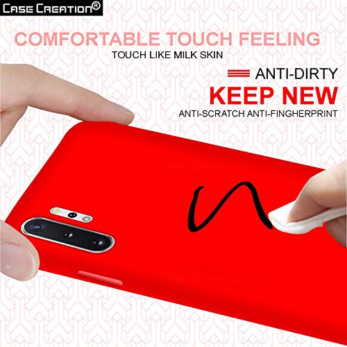 Image of Case Creation Luxurious OG Series for Samsung Note 10+ Case Cover,Anti-Dirty Slim Case Frosted Matte Cute Candy TPU Raised Bezel (Splash of Color) Back Cover for Samsung Galaxy Note10 -Wine Red