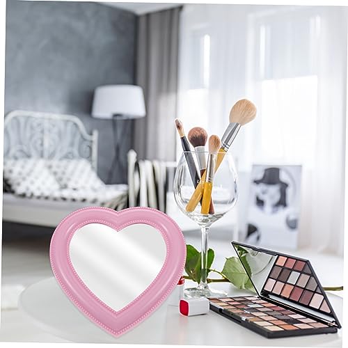 Espejo de maquillaje corazón para baño y escritorio miniatura 6