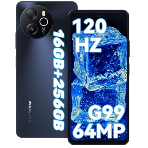 Blackview Shark 8 Handy 16GB+256GB, Helio G99, 120Hz 2.4K, 64MP, Smartphone ohne vertrag, 6.78' FHD+, NFC, 13MP, 5000mAh akku mit 33W, 4G Dual SIM Handys