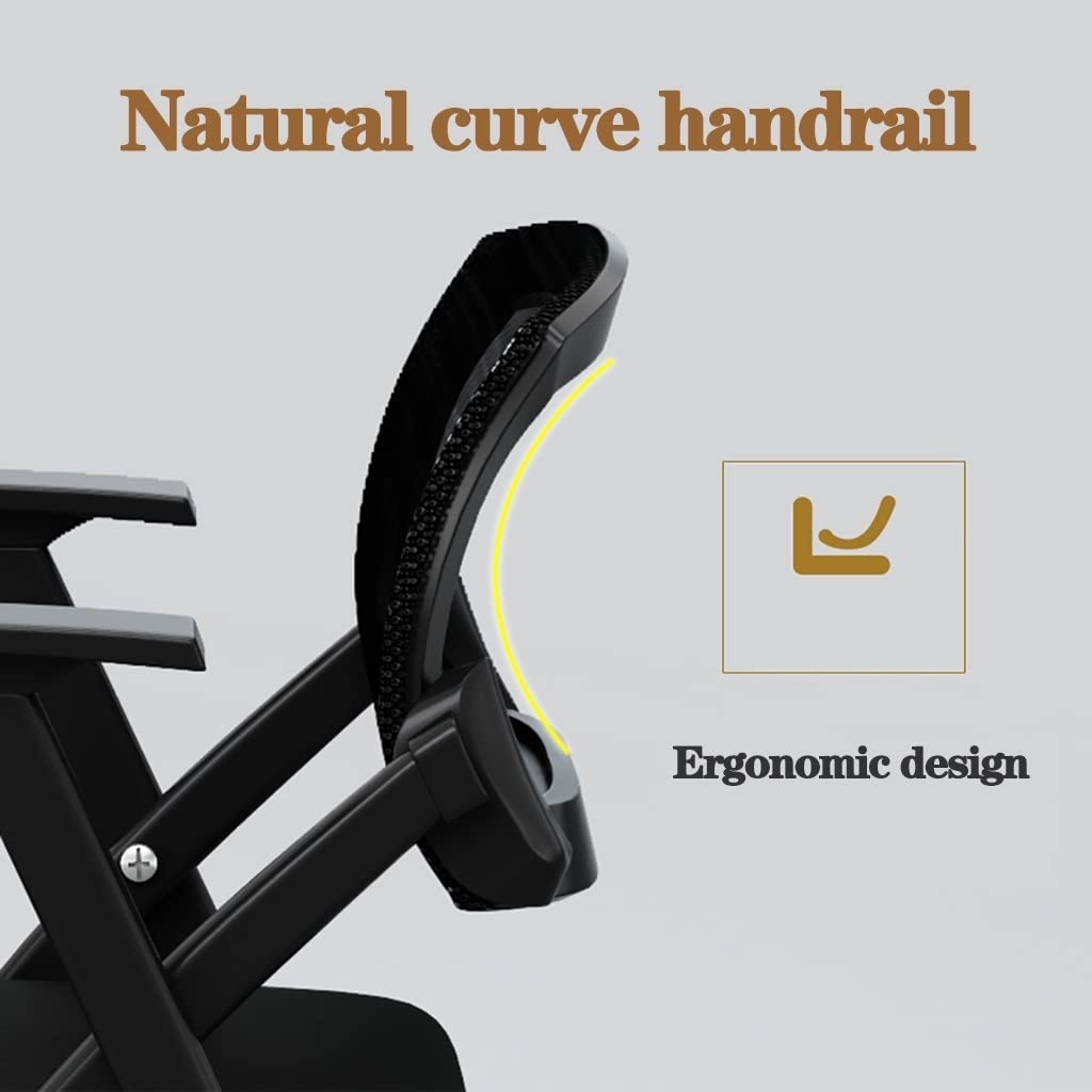 WIGSELBL Sedia T up con lavagnetta in acciaio di alta qualità pieghevole ergonomica sedia da scrivania tablet poltrona con scrivania attaccata, capacità 150 kg, sedile e schienale imbottiti per sala