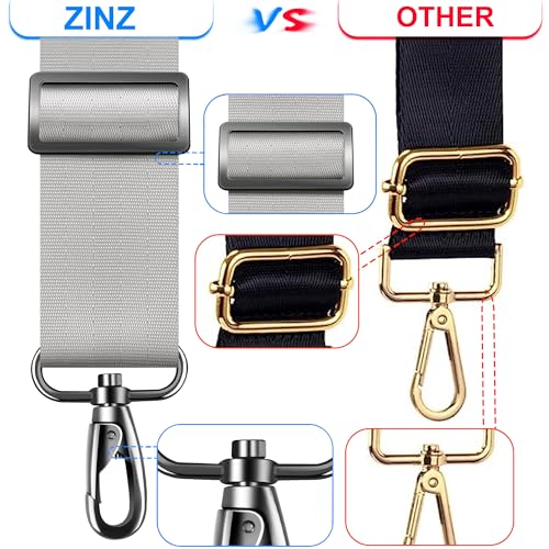 Image of ZINZ 60 Inch Shoulder Strap with Removable Ultra-Thick Pad, Adjustable Buckles Shoulder Crossbody Strap for Luggage Bag