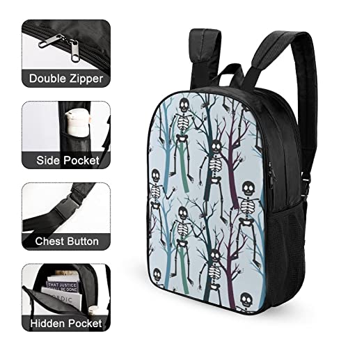 Personalized City Backpacks Teens Daily Bag Skeletons Woods Printed Casual Daypack Rucksack4