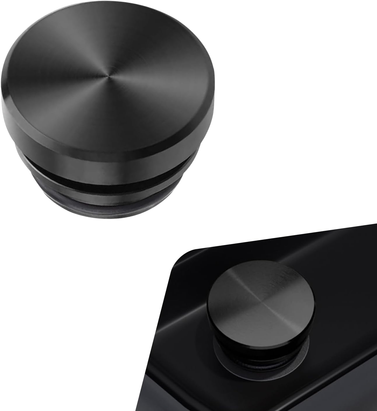 Cigarette Lighter Plug Cover, Dustproof & Waterproof Car Cigarette Lighter Socket Cover Cap, Aluminum Auto Cigarette Lighter Plug Replacement Parts (Black)