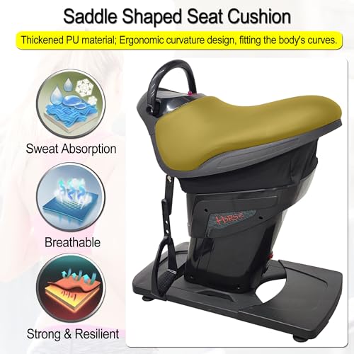 Image of Electric Horse Riding Simulator - Abdominal Fitness Exercise Machine, LCD Display - Horse Riding & Abdominal Exercise