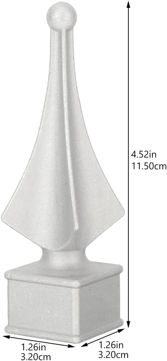 4Pcs Outdoor Fence Finials Square Pipe Plug Metal Fence Post Caps Decorative Toppers for Garden Lawn Patio 4.52X1.25 Inches image 2
