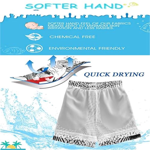 visesunny Summer Boy's Beach Shorts Broken Illusion Lines Quick Dry Swim Trunks Baby Boy Bathing Suit with Pockets3
