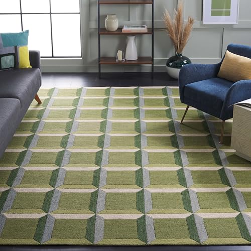 Safavieh 8x10 Wool Area Rug - Green & Beige