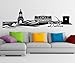 Produktbild Wandtattoo Dublin Skyline XXL Irland Wand Aufkleber Wohnzimmer Stadt 1M712, Farbe:Dunkelgrau Matt;Skyline Länge:220cm