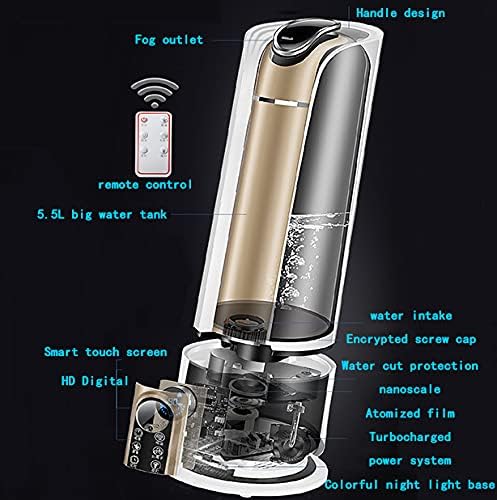 Intelligent Control Floor Standing Air Humidifier for Home Ultra Quiet Operation Waterless Auto Off Automatically Maintains Humidity Timing Function (Mechanical version)